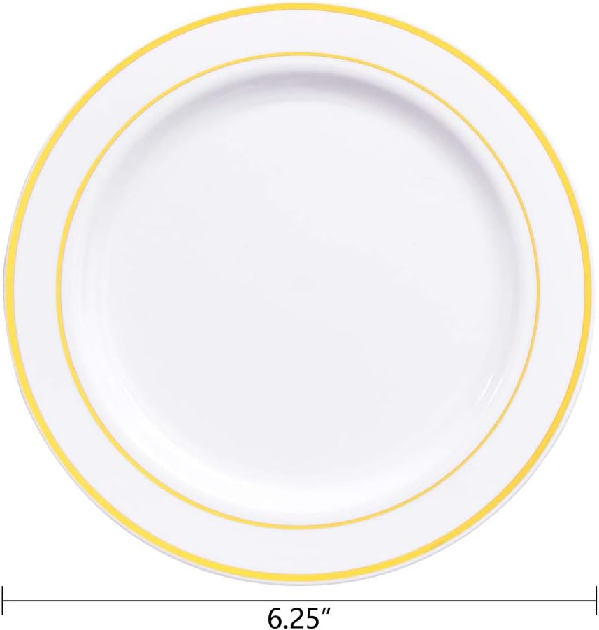 Add-on - Cocktail Plates — Gold or Silver Trim