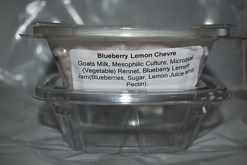 White Tree Farm, Blueberry Lemon Goat Cheese- Locally Sourced from Statesville NC