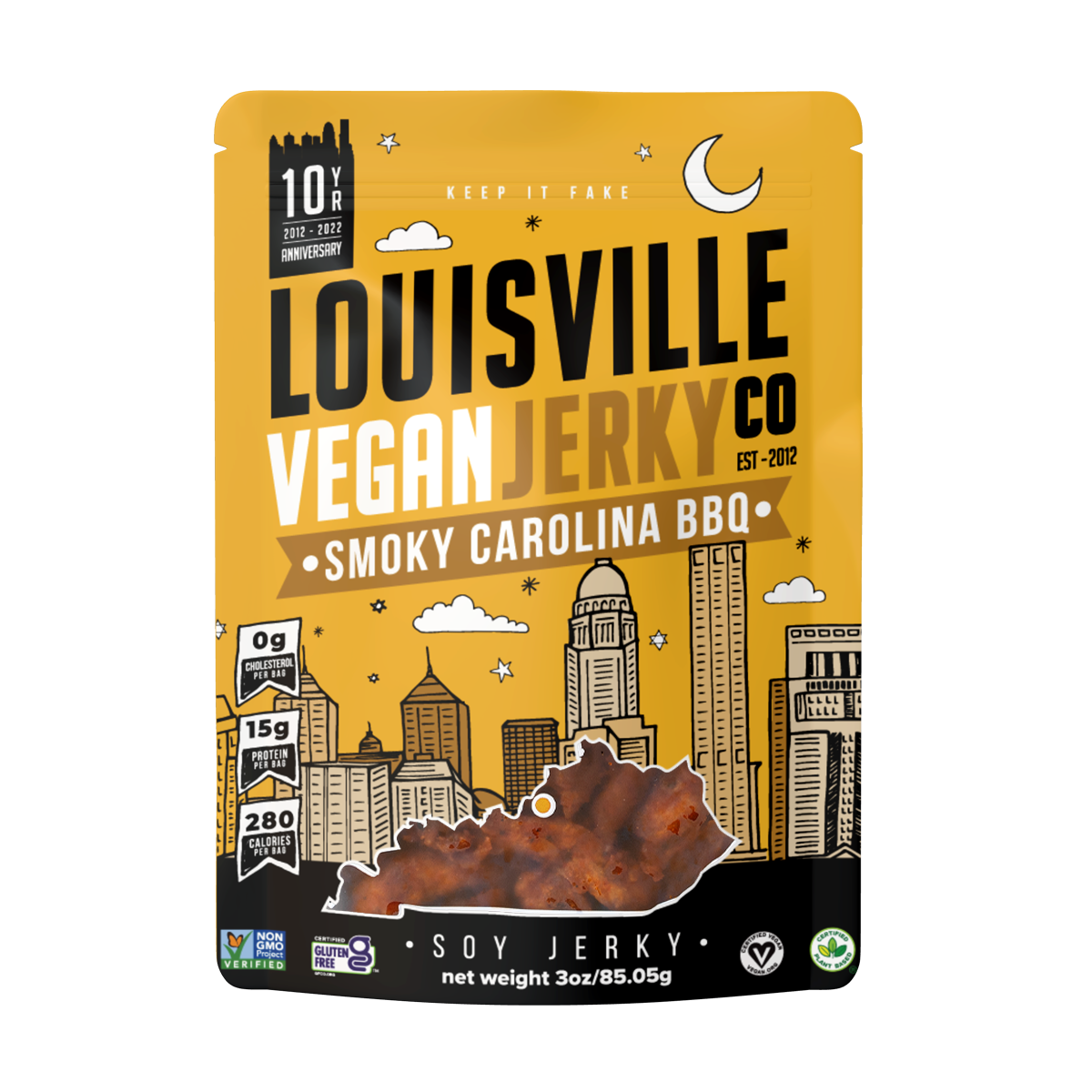 Vegan & Plant Based Smoky Carolina BBQ Jerky 3 oz