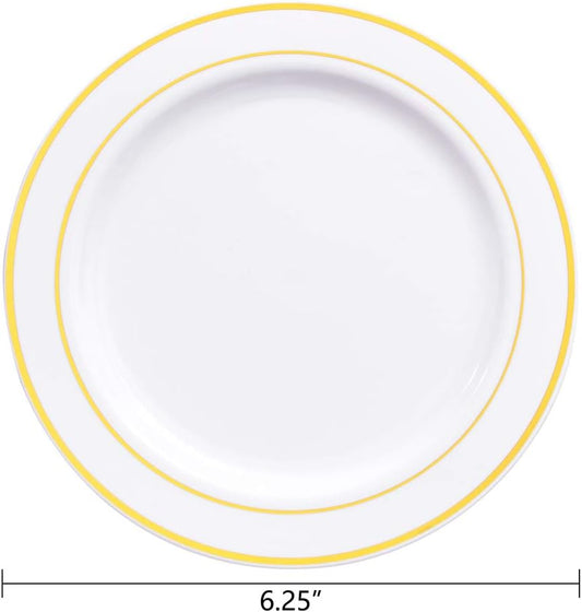 Add-on - Cocktail Plates — Gold or Silver Trim