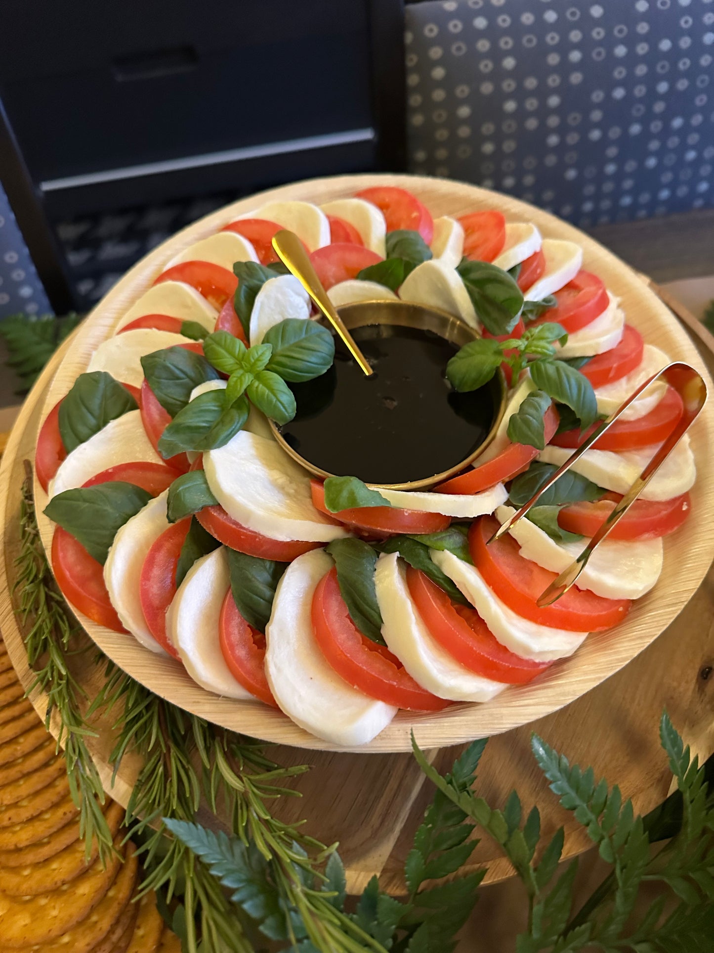 Spiral Caprese with Balsamic Glaze
