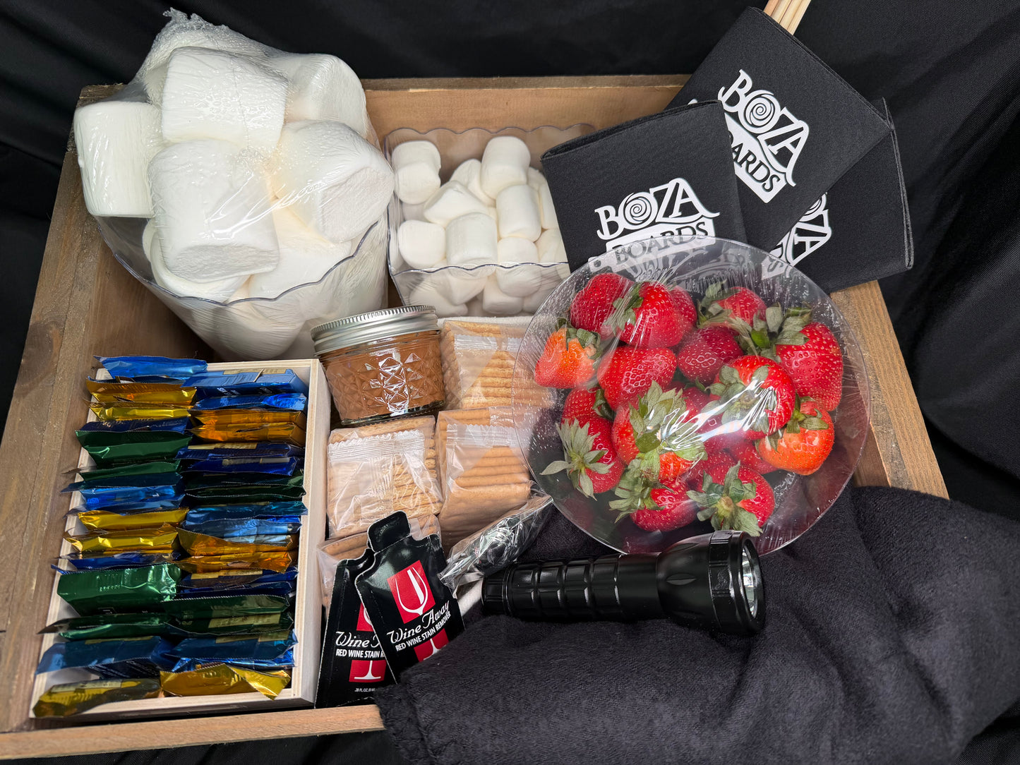 Family Campfire Crates ~ S’mores & Strawberries