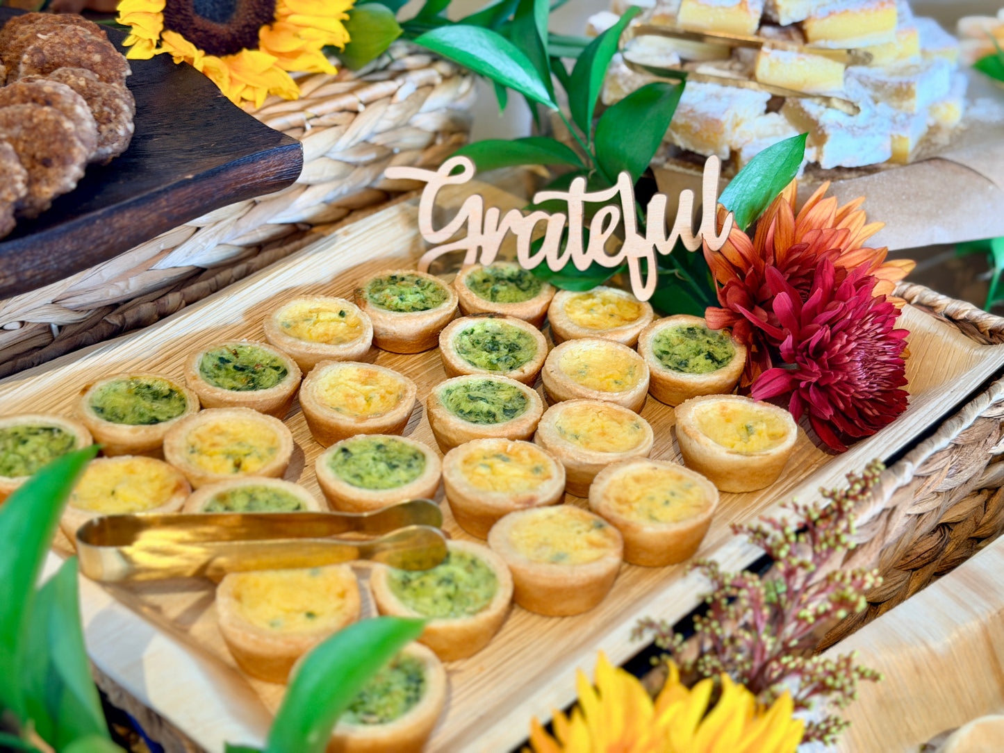 3-Cheese & Florentine Mini Quiche