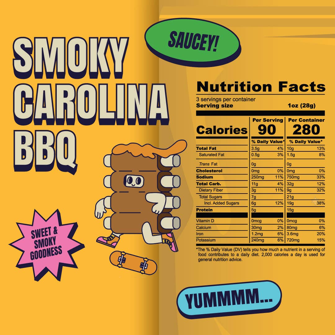 Vegan & Plant Based Smoky Carolina BBQ Jerky 3 oz