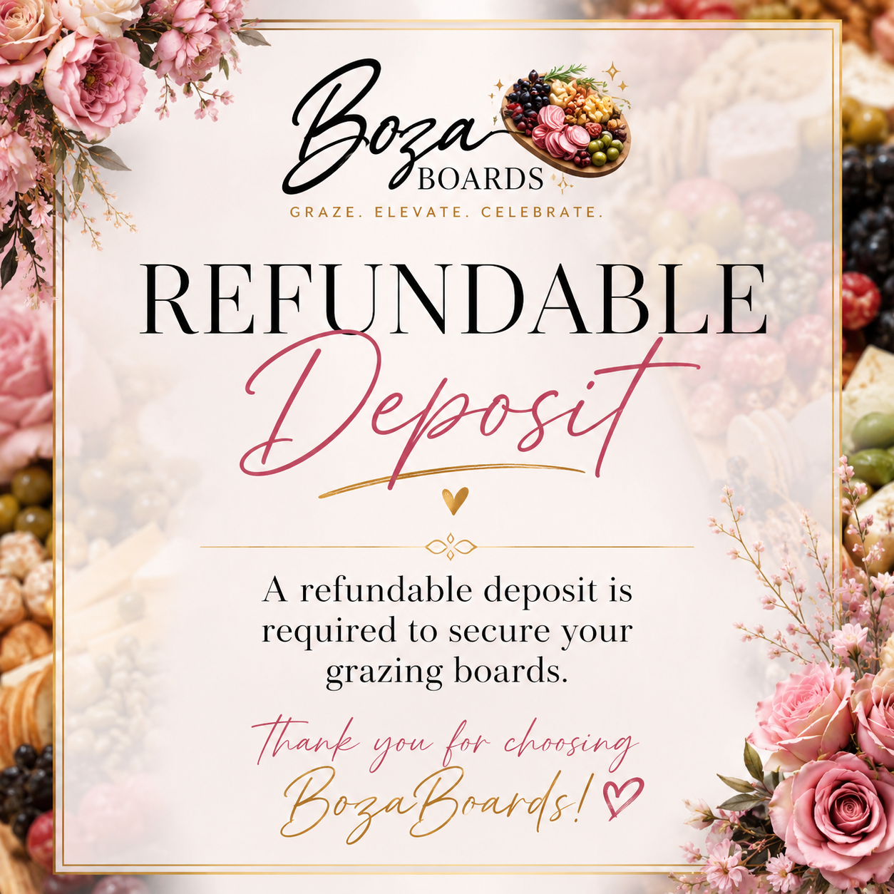 Refundable Grazing Board Rental Deposit