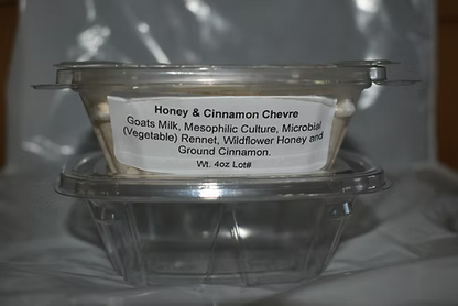 White Tree Farm, Goat Cheese - Honey & Cinnamon- Locally Sourced from Statesville NC